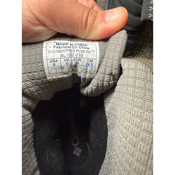 Columbia thinsulate black hiking boots womens 8 outdoor gorpcore utility chore - Picture 7 of 8